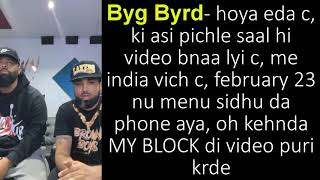 Sunny Malton And Byg Byrd Live Talking About Their Fight With Sidhu Moose Wala | (In Punjabi)