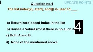 multiple-choice questions and answers on the Python programming language