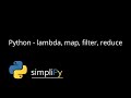 Python - lambda, map, filter and reduce