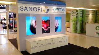 Sanofi Custom Exhibition Stand with Digital Posters Wall