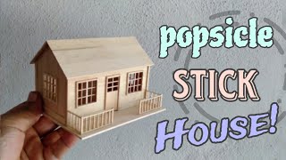 How To Make A Small House With Popsicle Sticks | DIY Miniature