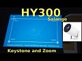 HY300 Projector - Showing Keystone And Zoom Correction.