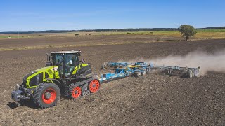 NEW Claas Axion 960 TerraTrac \u0026 Farmet Kompaktomat 1250