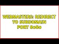 Webmasters: Redirect to subdomain port 8080 (2 Solutions!!)