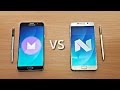 Samsung Galaxy Note 5 Android 7.0 Nougat vs Note 5 Android 6.0.1 Marshmallow - Speed Test!!!