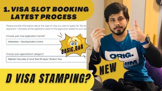 Visa slot Booking process for Germany|| Telugu