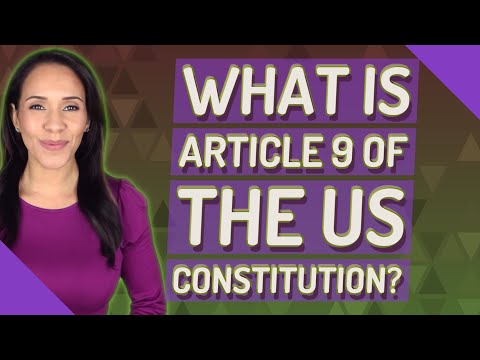 What are the 9 sections of the Constitution?
