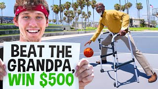 Beat The Grandpa at Basketball, Win $500