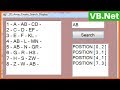 VB.NET Multidimensional Array -  How To Create Search Display a 2D Array [ with source code ]