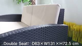 Aicathlon PP Plastic Rattan Design  Patio Garden Sofa Set AC-RS008