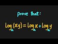 First Law of Logarithm | logxy=logx+logy