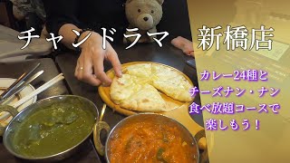 【日本全国市区町村巡り】東京都港区チャンドラマ新橋店でカレー24種とナン、チーズナン、ライス食べ放題だぁ！！