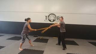 Kali/escrima sumbrada flow drill variations at Tora Martial Arts Academy