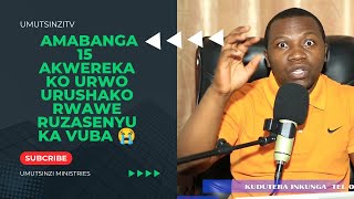 DORE IBIMENYETSO 15 BIKWEREKAKO URUSHAKO RWAWE ARI FAKE CG UWO MUGIYE KUBANA ATARI UWANYAWE