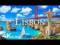 FLYING OVER LISBON (4K UHD) – Soothing Music Along With Beautiful Nature Video - 4K Video ULTRA HD