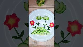 Vegetables carving ideas l vegetable salad cutting ideas l vegetable art l Cucumber carving design