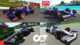 Evolution of Toro Rosso/AlphaTauri/RB in Codemasters F1 Games | 2010 - 2024