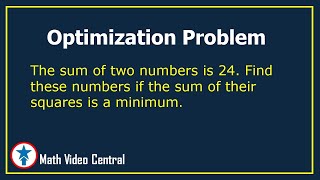 Optimization Problem #2 | Calculus