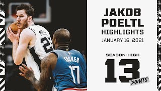 Highlights: Jakob Poeltl Season-High 13 PTS | 1.16.2021