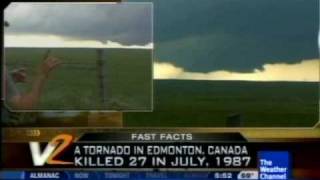 (clip 1) VORTEX 2's first tornado intercept. live coverage on The Weather Channel (6/5/09)