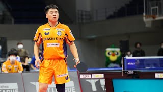 ウーゴ カルデラノ vs ハオシュアイ T10-10 木下マイスター東京 vs 岡山リベッツ Hugo Calderano Hao Shuai 【卓球 Tリーグ公式】