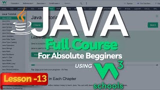 W3Schools Java Full Course For Beginners: Lesson-13 | Java W3Schools Tutorial | Java Switch