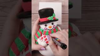 Customizing a Snowman for Christmas with Posca Markers