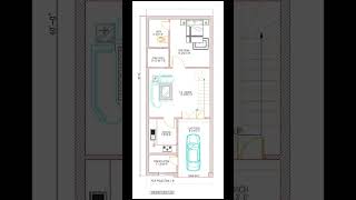 17x40 house plan , North facing house plan, 17'x40' home plan #youtubeshorts