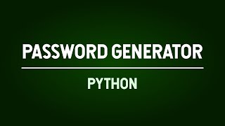 Password Generator in 30 seconds | Python 🐍