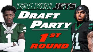 🟢  Talkin Jets Live Draft Party  - 1st Round Reactions