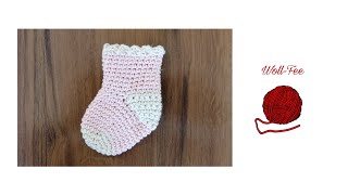 Babysocken 0 - 3 Monate häkeln, Schritt für Schritt Anleitung, super einfach und schnell