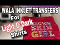 Wala Inkjet Transfer Paper for Light and Dark Shirts |Full Demo and Review with INKJET PRINTER!