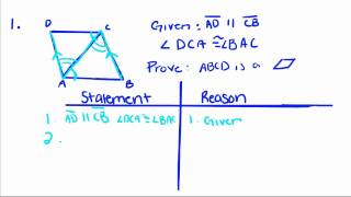 Geometry - 13 - Proving Parallelograms