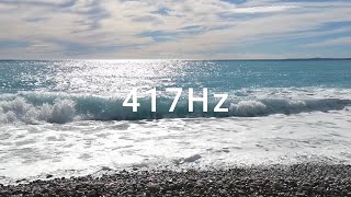 417Hz 몽돌소리+파도 소리 주파수음악 3시간|몸과 마음의 치유| 부정적에너지 제거 | 트라우마 해소 | 심신안정 | 스트레스 해소 | 수면 유도 |명상 및 요가 |