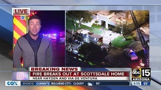 Reporter live at Scottsdale house fire that left one dead