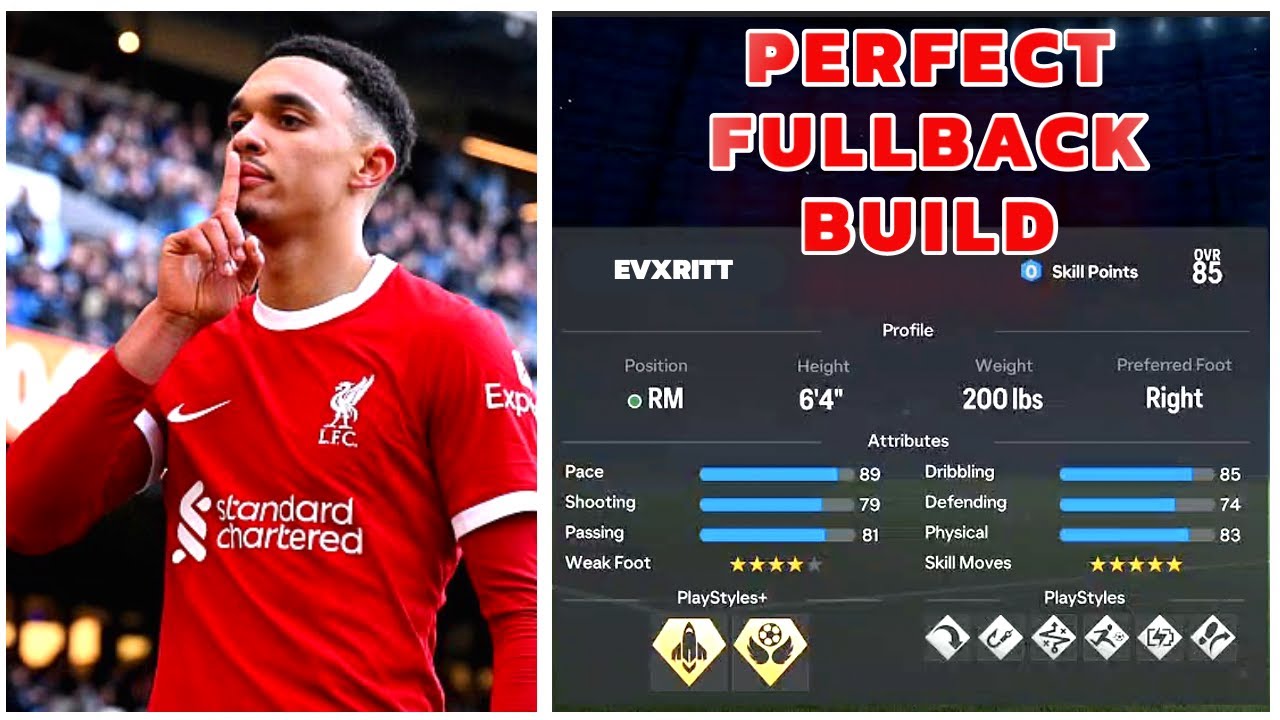 PERFECT FULL BACK BUILD | EA SPORTS FC 24 CLUBS BALLER BUILD - YouTube