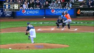 HOU@MIL: Altuve hammers long homer on first pitch of game