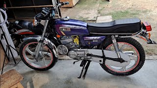 Yamaha rx100 modified square headlight installation #motivation #viralvideo #modified #rx100