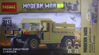 LEGO Swat Modern War M1064A0 Cargo Troop Carrier DeCool Bootleg Review