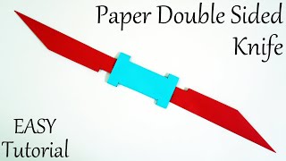 How to make a Paper Knife | EASY | Paper Weapon (Double Sided)