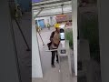 workers go through the security check channel when going to work