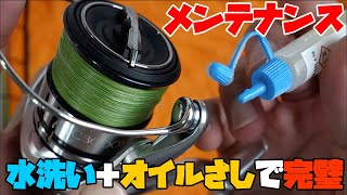 【簡単】スピニングリールの水洗いとオイル差しで完璧メンテナンス「19ストラディックC3000XG」