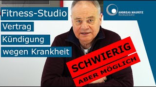 Vertrag mit Fitness-Studio - KÜNDIGUNG WEGEN KRANKHEIT | Andreas Mauritz Rechtsanwälte