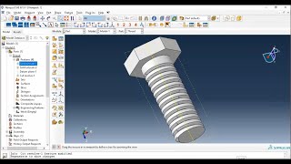 How to make thread in Abaqus CAE