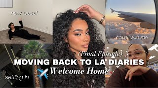 MOVING BACK TO LA VLOG DIARIES 🌴 (Final Episode) | Travel Day, First Days in LA & Getting Settled