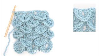 How to crochet a crocodile stitch