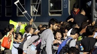 Chaos in Budapest Station As Migrants Rush Trains