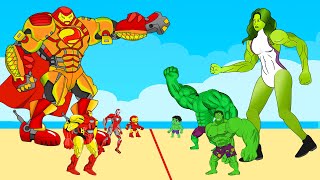 Evolution Of HULK Muscle Family Vs Evolution Of Iron Man Family : Who Will Win? | SUPER HEROES MOVIE