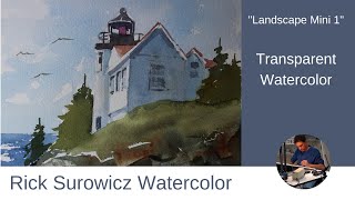 Watercolor Tutorial:  Mini Landscape Series Painting 1