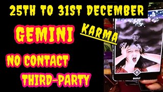 GEMINI💖25th TO 31st DECEMBER💖NO CONTACT💖UNKE FEELINGS #currentfeelings 💖#geminitarot #karma